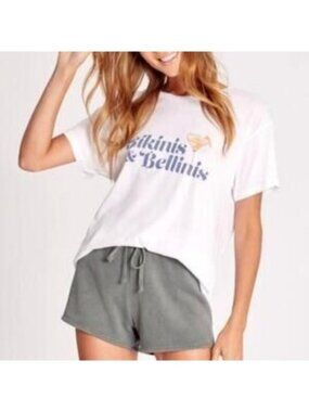 Wildfox Bikinis & Bellinis White Graphic Tee